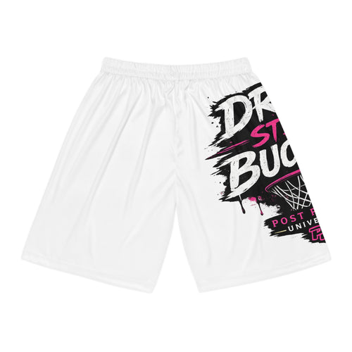 Basketball Shorts - Drop Step Bucket Graphic AOP Athletic Shorts