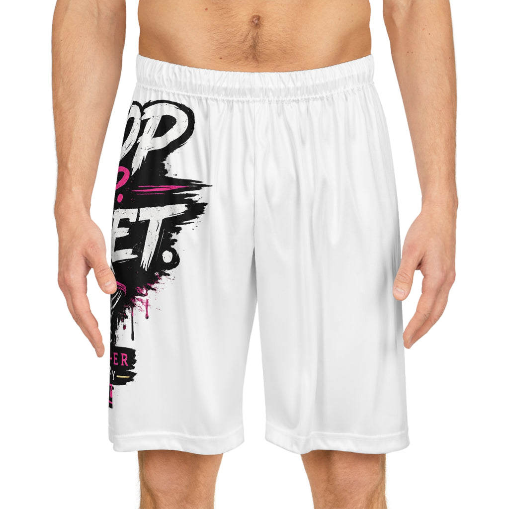 Basketball Shorts - Drop Step Bucket Graphic AOP Athletic Shorts