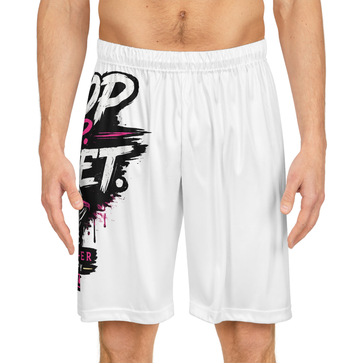 Basketball Shorts - Drop Step Bucket Graphic AOP Athletic Shorts